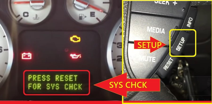Ford Five Hundred Oil life -Change oil reminder reset - press the SETUP to display SYSTEM CHECK