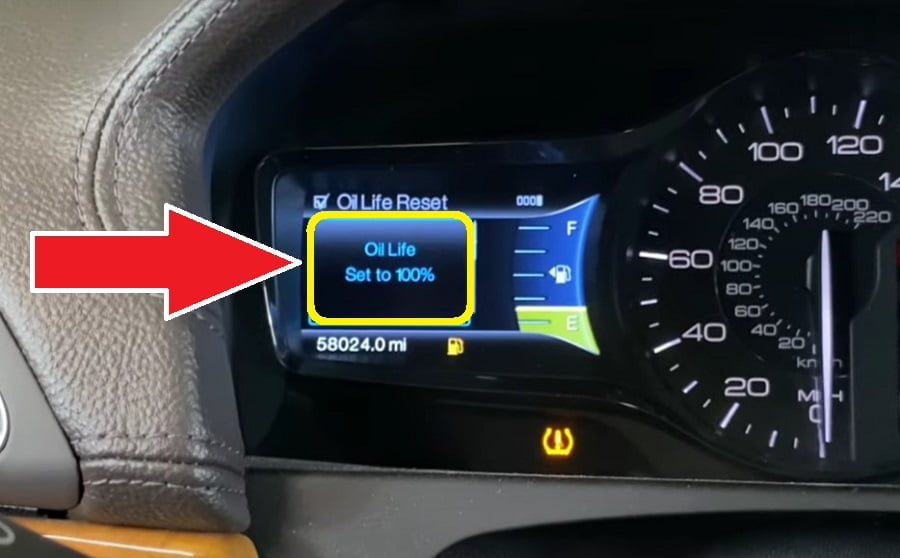 HOW TO RESET- Lincoln MKS oil reset - oil life reset to 100%