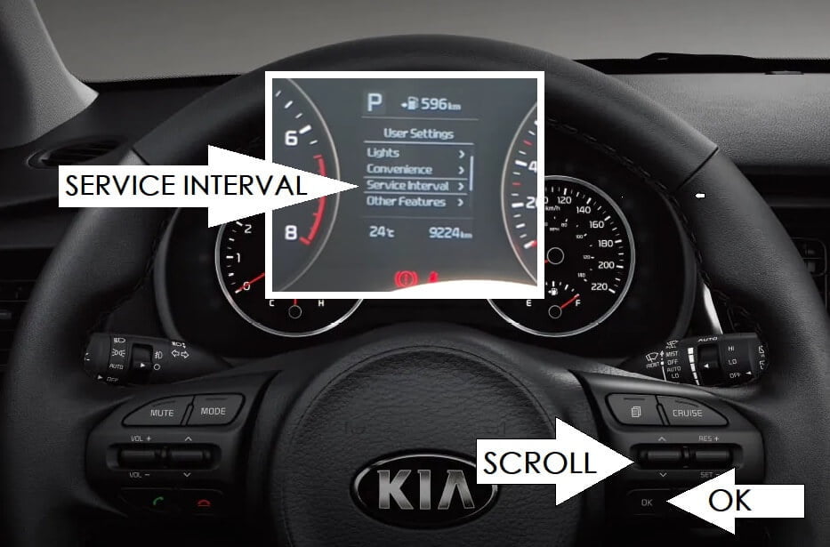 HOW TO RESET Kia K4 Oil Service Required Maintenance Light