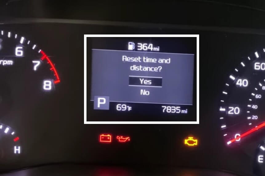 Kia soul 2020 Oil reset - Service required reset -reset time and distance
