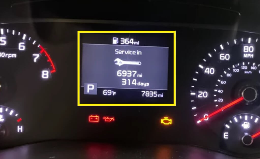 Kia soul 2020 Oil reset - Service required reset -service in is displayed