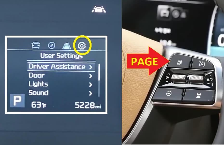 Kia Borrego -user settings Kia Borrego -user settings