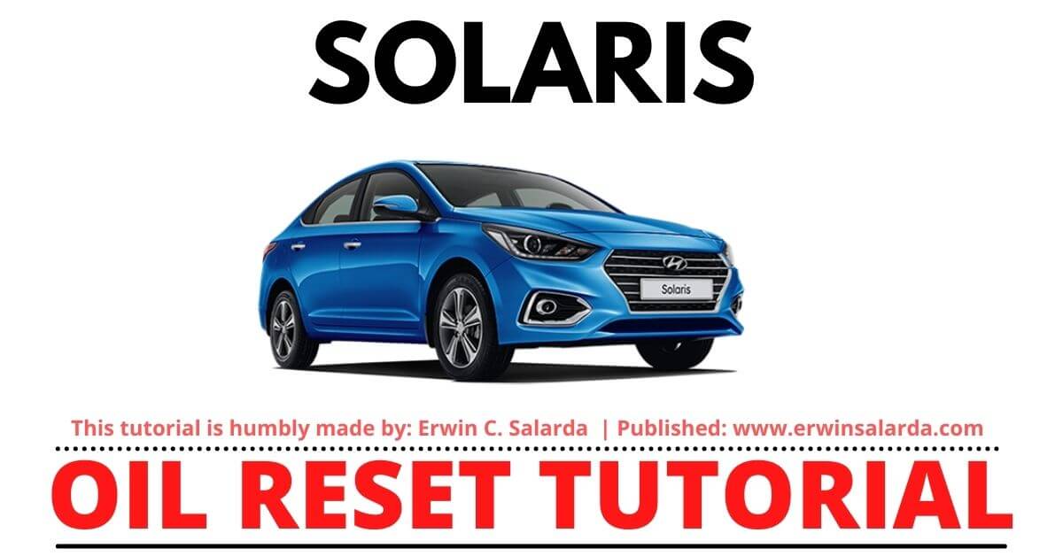 HOW TO RESET: Hyundai Solaris Oil Service Maintenance HYUNDAI SOLARIS OIL RESET