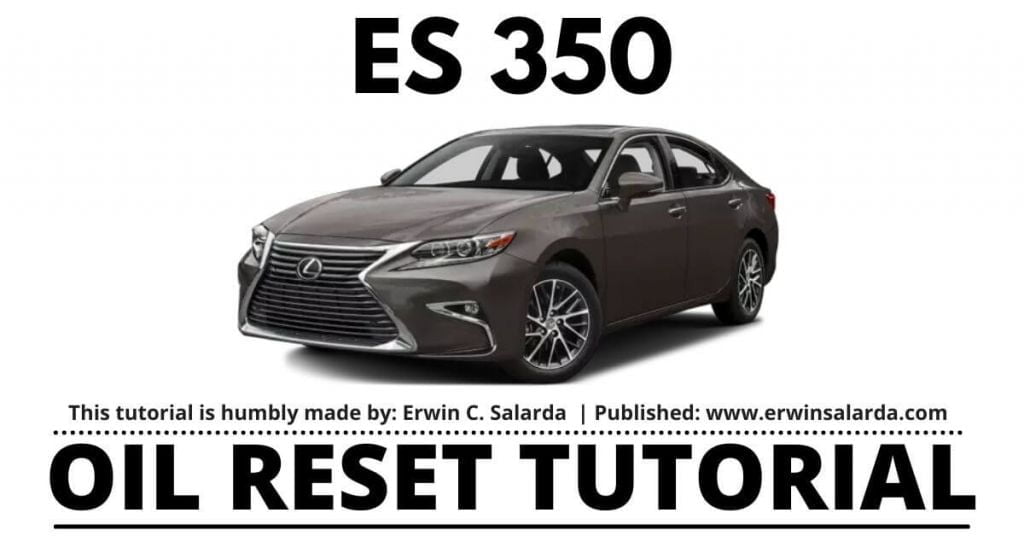 HOW TO RESET: Lexus ES350 Oil Maintenance Reset