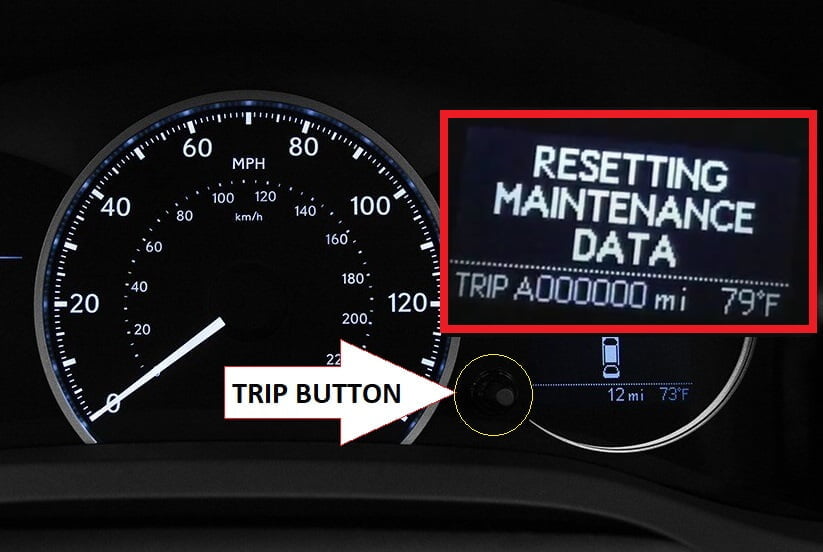Lexus CT200H Oil Reset -resetting maintenance data