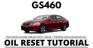 Lexus GS460 oil reset