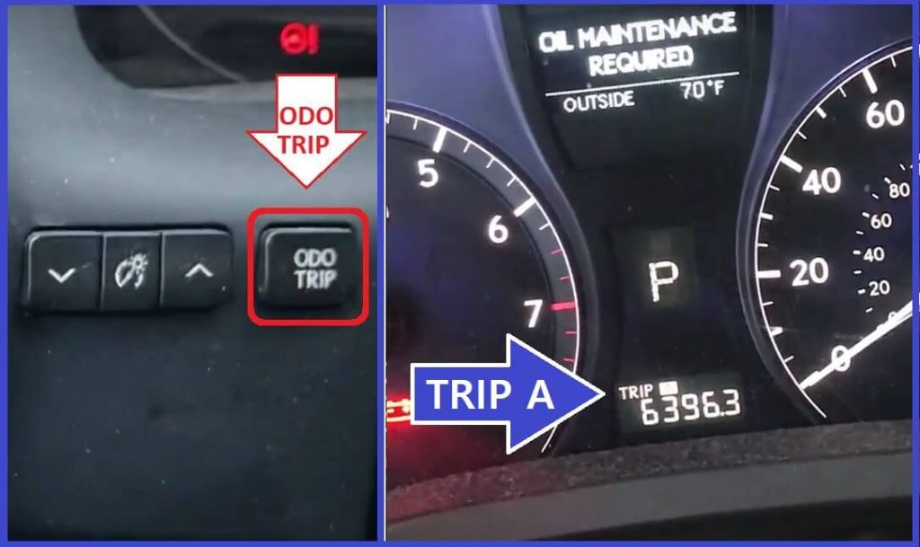 Lexus HS250H Oil Maintenance Required Reset - Trip A