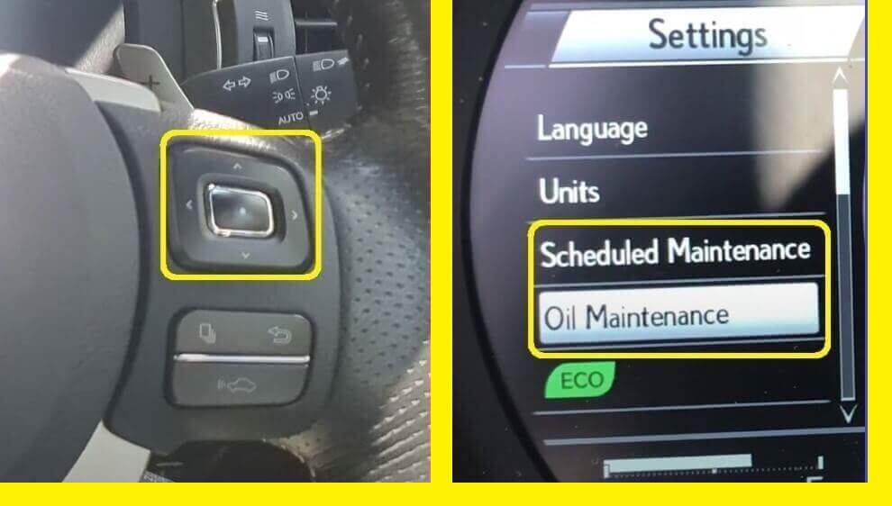 Lexus RC F - oil maintenance -service interval