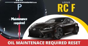 Lexus RC F oil reset tutorial guide