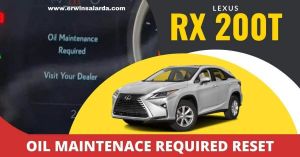 Lexus RX 200T Oil reset tutorial