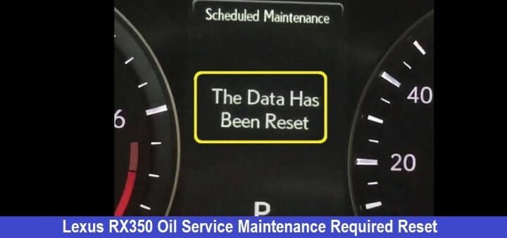 Lexus RX350 -RX350L- data has been reset