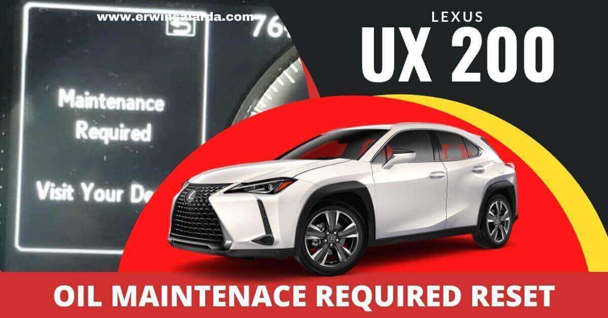 Lexus UX200 Oil reset tutorial