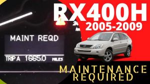 Lexus RX400H Oil reset