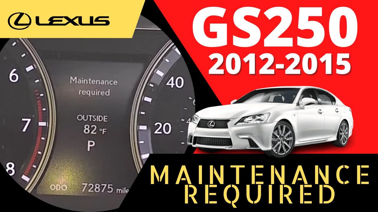 Maintenance required lexus