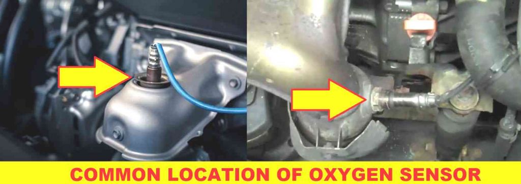 common LOCATION OF oxygen sensor