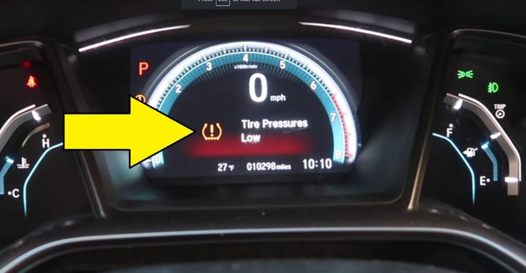 HOW TO GUIDE Honda Civic Tire Pressure TPMS Light Reset