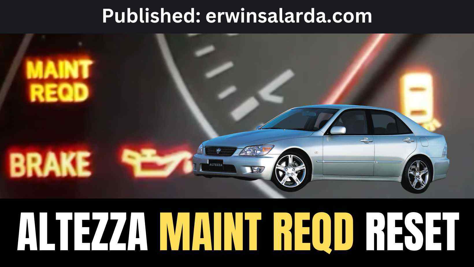 HOW TO RESET Toyota Altezza Maintenance Light 7 MAINT REQD RESET TOYOTA ALTEZZA