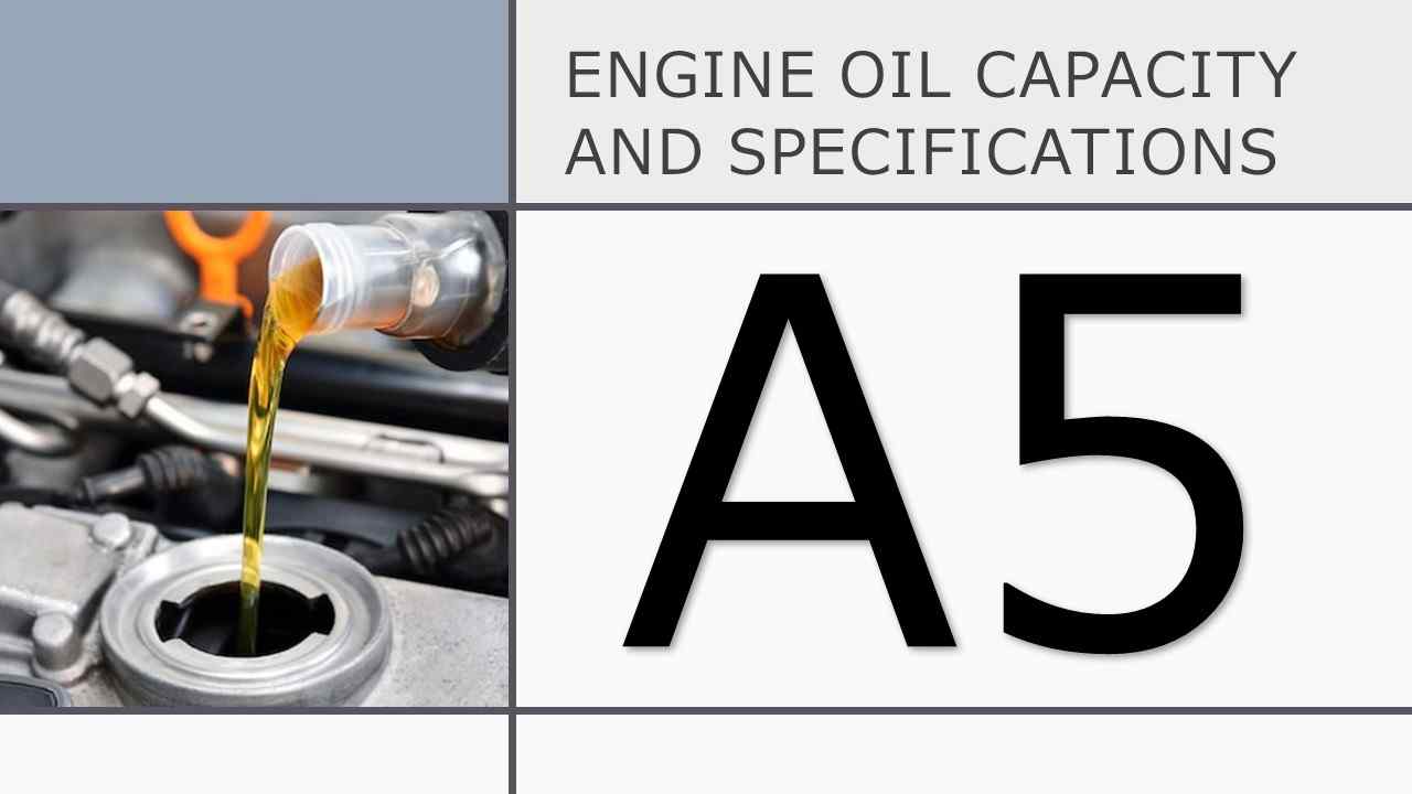 Audi A5 Engine Oil Capacity and Specifications