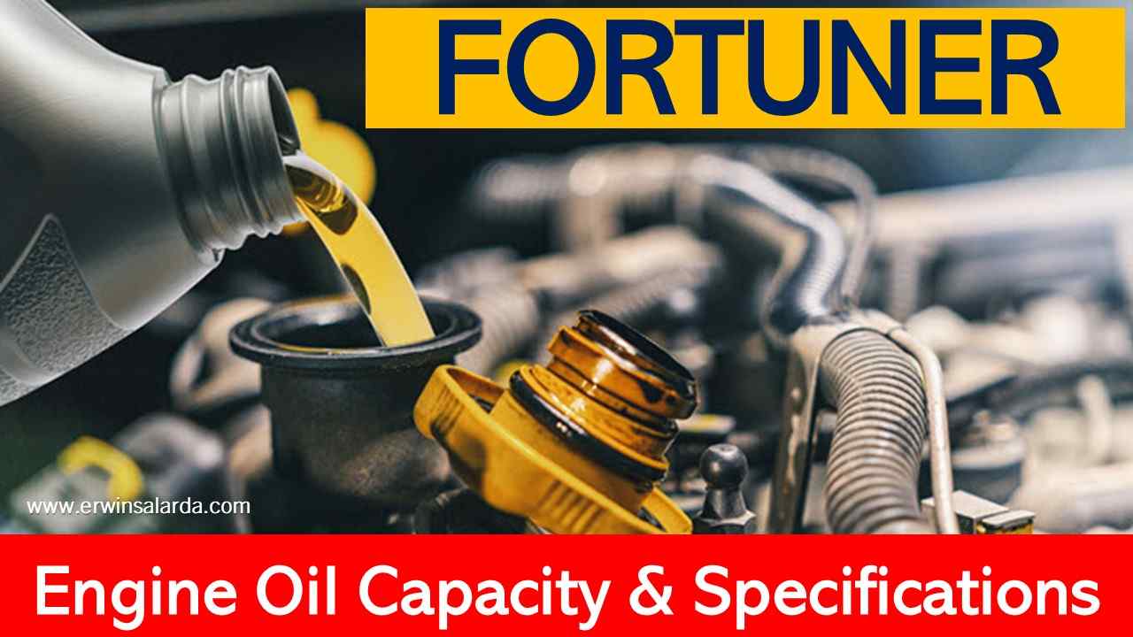 Comprehensive Guide to Toyota Fortuner ENGINE OIL Capacity