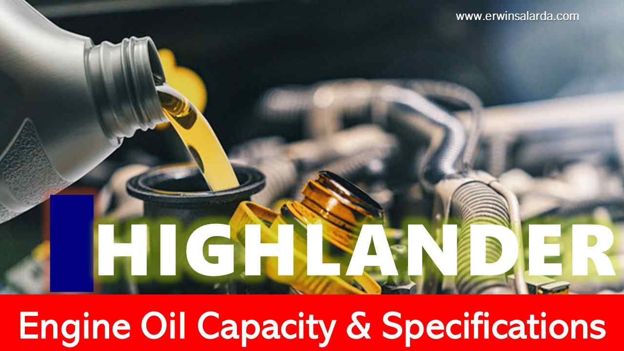 Toyota Highlander Engine Oil Capacity & Specs